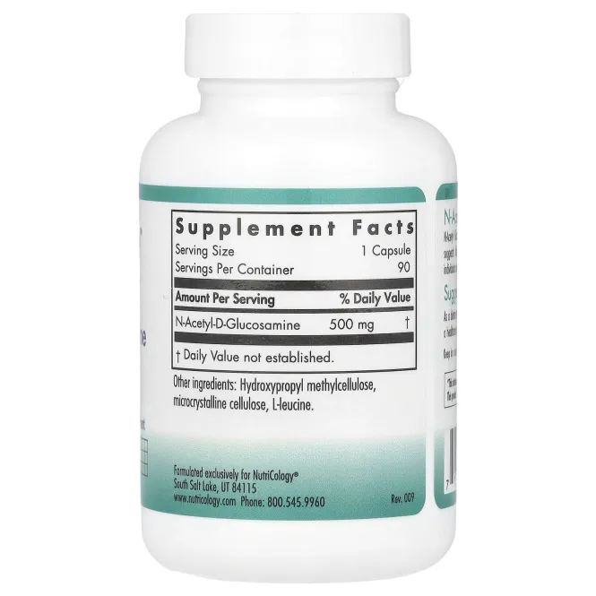Nutricology, N-ацетил глюкозамин, 90 вегетарианских капсул
