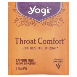 Yogi Tea, Throat Comfort®, без кофеина, 16 чайных пакетиков, 36 г (1,27 унции)