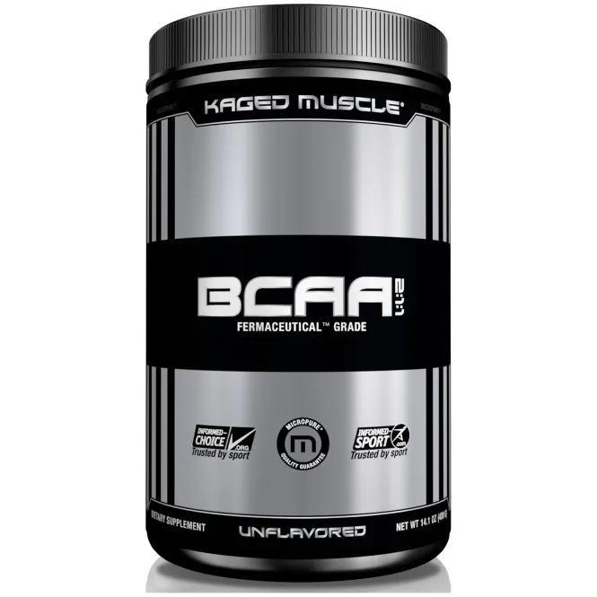 Kaged Muscle, Аминокислоты с разветвленными боковыми цепями (BCAA) в соотношении 2:1:1, без ароматизаторов, 14,1 унции (400 г)