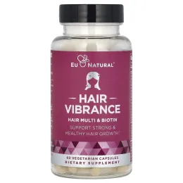 Eu Natural, Vibrance, биотин и МСМ, 60 вегетарианских капсул