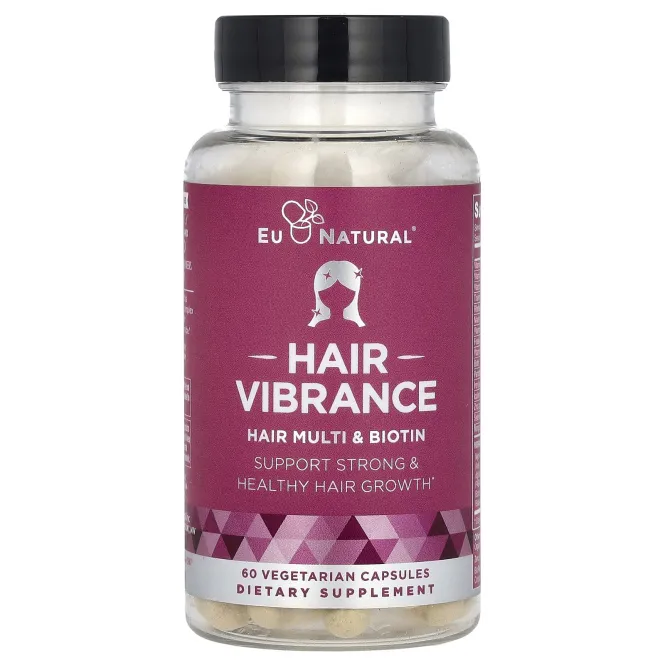 Eu Natural, Vibrance, биотин и МСМ, 60 вегетарианских капсул