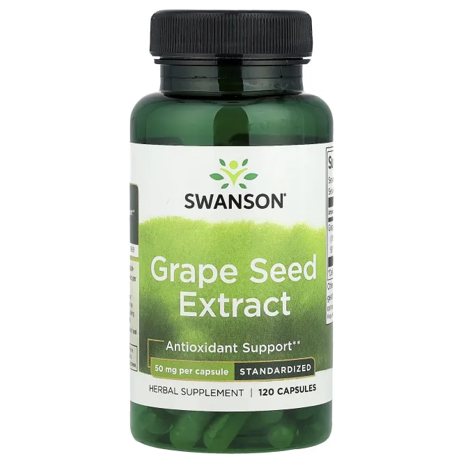 Swanson, Экстракт виноградных косточек, 50 мг, 120 капсул