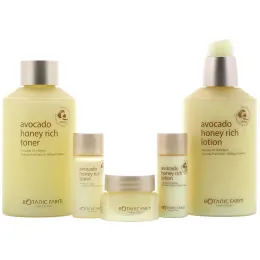 Botanic Farm, Средства для ухода за лицом с экстрактами авокадо и меда, набор из 5 предметов