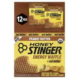 Honey Stinger, Energy, вафли с ореховой пастой, арахисовая паста, 12 вафель, 30 г (1,06 унции) каждая
