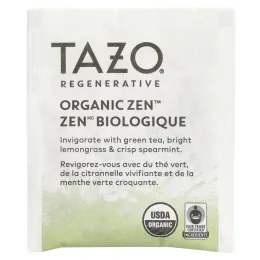 TAZO, Регенеративный зеленый чай, органический дзен, 16 чайных пакетиков, 34 г (1,2 унции)