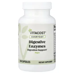 Vitacost, Everyday, пищеварительные ферменты, 180 капсул