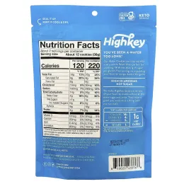 HighKey, Wafers, Vanilla, 2 oz (56.6 g)