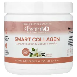 BrainMD, Smart Collagen, со вкусом ванильной эссенции, 153 г (5,4 унции)