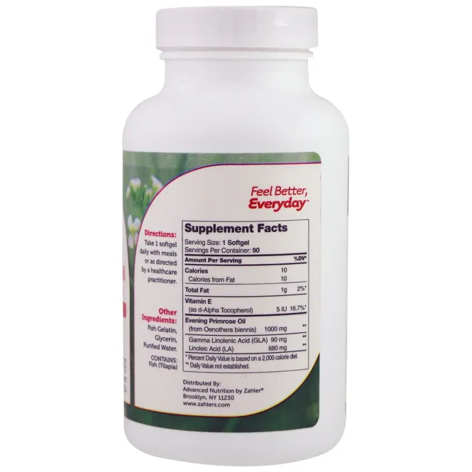 Zahler, Масло примулы вечерней, 1000 мг, 90 капсул