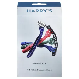 Harry's, одноразовые бритвенные станки с 3 лезвиями, ассорти из 4 шт.