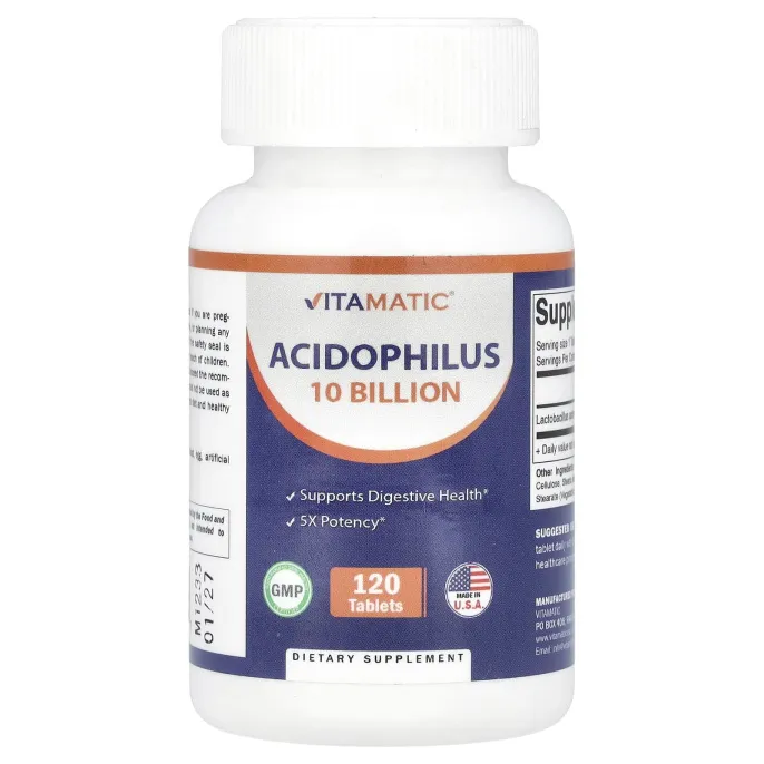 Vitamatic, Acidophilus, 10 млрд КОЕ, 120 таблеток