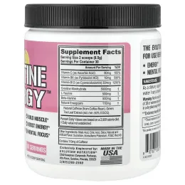 EVLution Nutrition, Creatine Energy™, розовый лимонад, 225 г (9 унций)