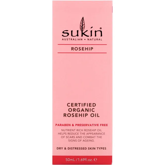 Sukin, Certified Organic Rosehip Oil, Rosehip, 1.69 fl oz (50 ml)