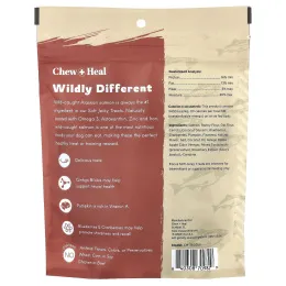 Chew + Heal, Мягкое вяленое лакомство для собак, с лососем, 142 г (5 унций)
