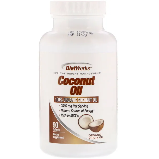 DietWorks, Coconut Oil, 90 Softgels