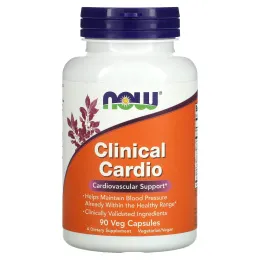 Now Foods, Clinical Cardio, Поддержка сердечно-сосудистой системы, 90 растительных капсул