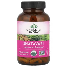 Organic India, Шатавари, 180 вегетарианских капсул (400 мг на капсулу)