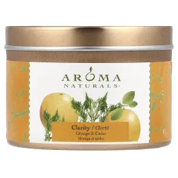 Aroma Naturals, Soy VegePure, свеча для поездок, апельсин и кедр, 2,8 унции (79,38 г)