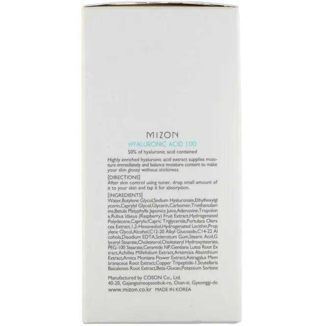 Mizon, Гиалуроновая кислота 100, 1,01 жидк. унция (30 мл)