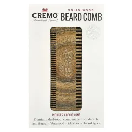 Cremo, Гребешок для бороды из цельного дерева, 1 гребешок