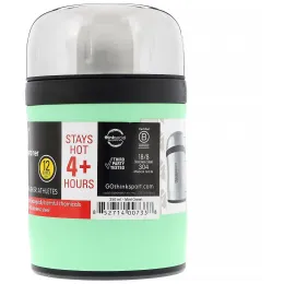 Think, Thinksport, GO4TH, изолированный контейнер для пищевых продуктов, мятно-зеленый, 12 унций (350 мл)