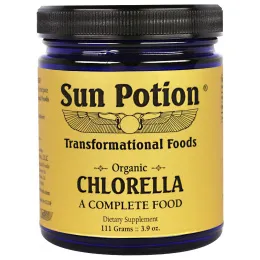 Sun Potion, Порошок Chlorella Algae, Органический, Твердая Обработка, 3,9 унции (111 г)