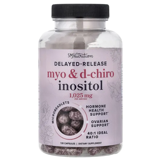 SMNutrition, мио- и D-хироинозитол, с отсроченным высвобождением, 120 капсул