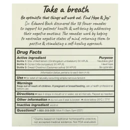 Bach, Hope & Joy Comfort Kit, 3 пипетки, по 20 мл (0,7 жидк. унц.)