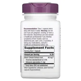 Nature's Way, клопогон кистевидный, 40 мг, 120 вегетарианских капсул