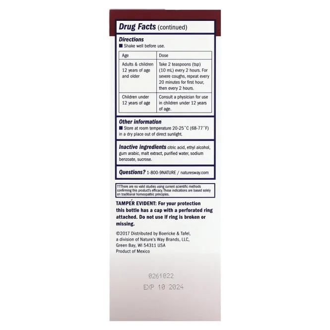 Boericke & Tafel, Дневной сироп от кашля, 8 ж. унц. (240 мл)