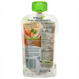 Sprout Organics, детское питание, от 6 месяцев, батат, яблоко и шпинат, 99 г (3,5 унции)