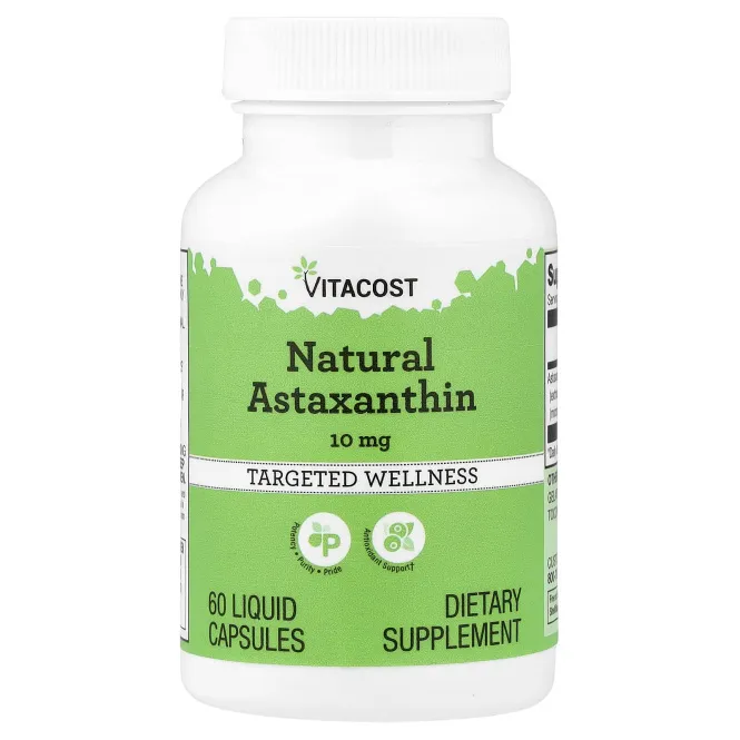 Vitacost, Natural Astaxanthin, 10 mg, 60 Liquid Capsules
