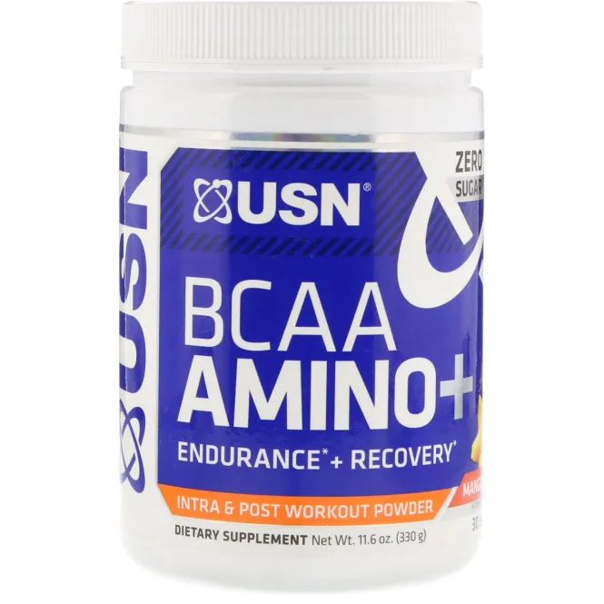 USN, BCAA Aminos Plus, Mango Pineapple, 11.6 oz (330 g)