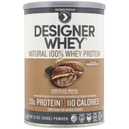 Designer Protein, Designer Whey, 100% сывороточный протеин, шоколадный мокко, 12 унц. (340 г)