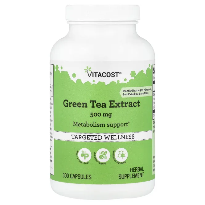 Vitacost, экстракт зелёного чая, 500 мг, 300 капсул