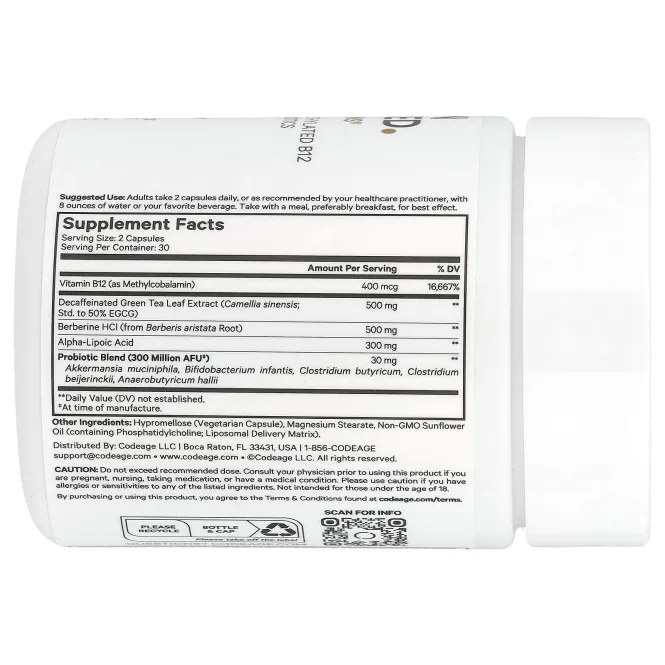 Codeage, M-Burn Optimized, 60 растительных капсул