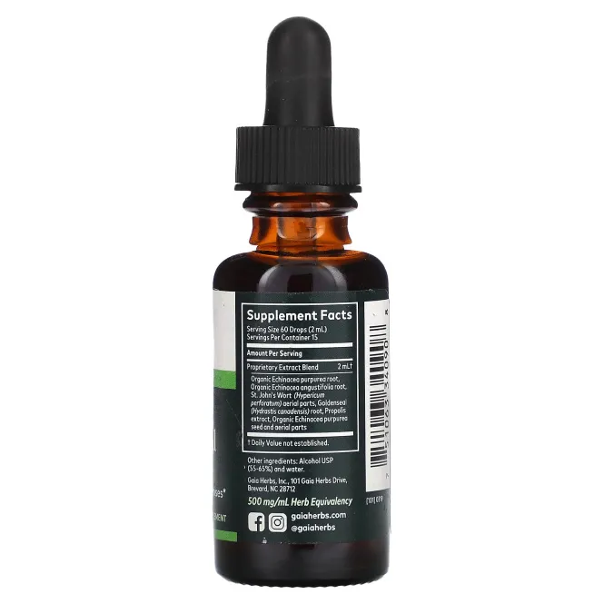 Gaia Herbs, эхинацея и желтокорень, 30 мл (1 жидк. унция)