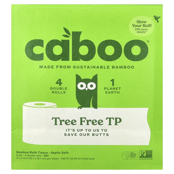 Caboo, Tree Free TP, 4 двойных ролика