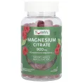 YumVs, цитрат магния, со вкусом малины, 900 мг, 90 жевательных мармеладок (300 мг в 1 жевательной таблетке)
