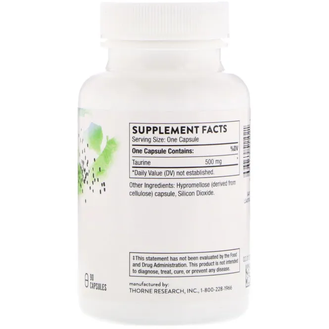 THORNE Таурин, 90 вегетарианских капсул