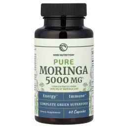Nobi Nutrition, чистая моринга, 5000 мг, 60 капсул