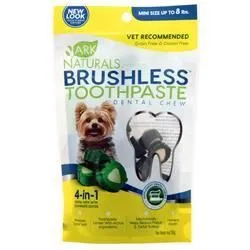 Ark Naturals, Бесщеточный очиститель зубов Dental Chew Mини Размер питомца до 8 фунтов 4 унции