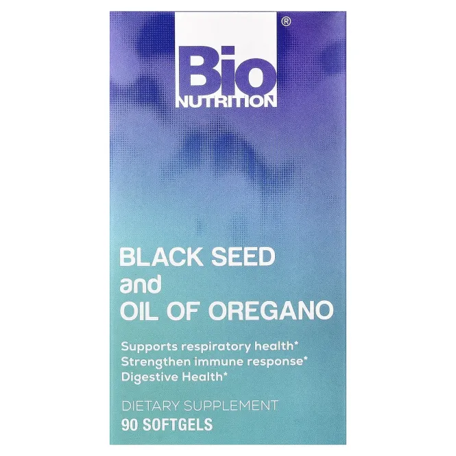 Bio Nutrition, черный тмин и масло орегано, 90 капсул