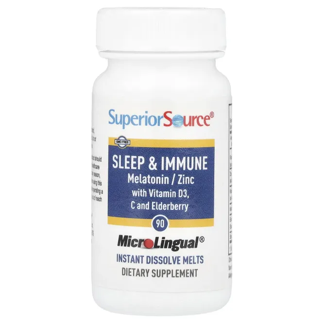 Superior Source, Sleep & Immune, 90 MicroLingual® Instant Dissolve Melts