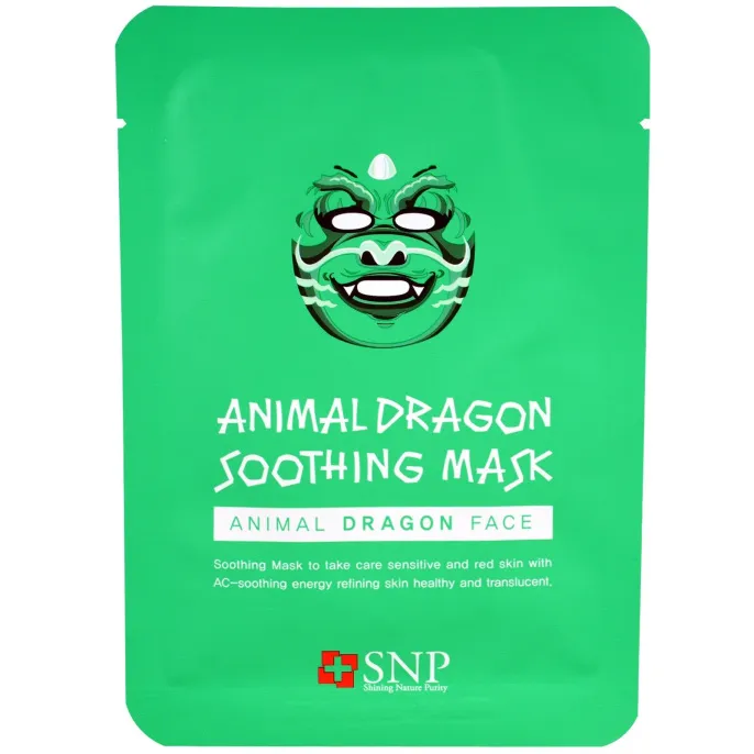 SNP, Успокаивающая маска «Животное дракон», 10 масок по 25 мл каждая