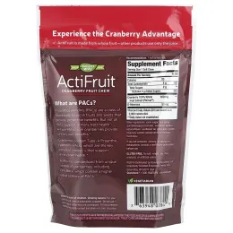 Nature's Way, ActiFruit ™, жевательные таблетки с клюквой, 500 мг, 20 жевательных таблеток
