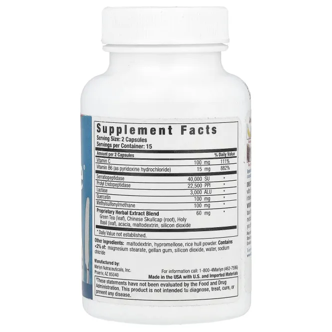 Naturally Vitamins, Histame, пищевая добавка от непереносимости пищевых продуктов, 30 капсул