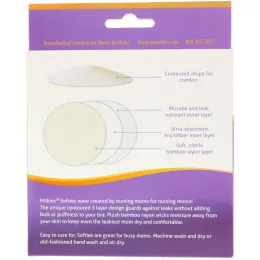Fairhaven Health, Milkies, Softies, контурные многоразовые прокладки в бюстгальтер для кормящих мам, 3 пары (6 шт.)