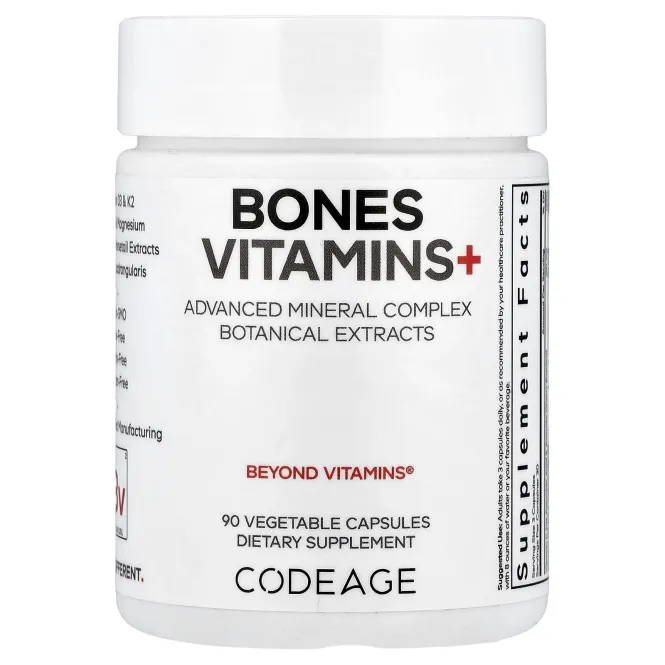 Codeage, Bones Vitamins +, 90 растительных капсул