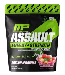 MusclePharm, Assault Energy + Strength, предтренировочный комплекс, хвача с дыней, 351 г (12,4 унции)